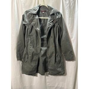 Hotkiss Women’s Lightweight Olive Green Trench Coat –‎ Size Small